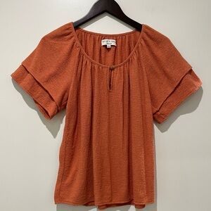 Madewell Terracotta Blouse Oversided Small